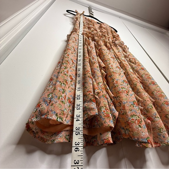 Anthropologie Senna Dress Sz 4 Ruffled Lightweight Floral By Sachin & Babi - Picture 7 of 11